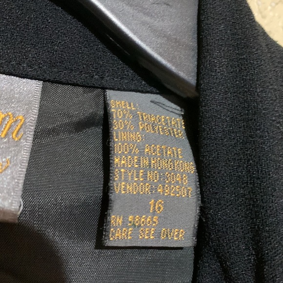 Collection Point of View Black Dress Long Sleeve Size 16 Fully Lined - Picture 7 of 16